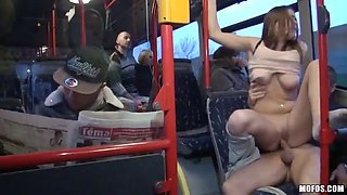 rough sex in a public bus for the horny bonnie