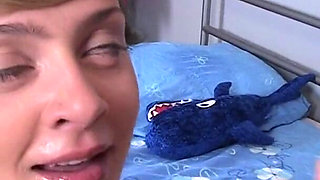 Extreme deepthroat with blonde teen