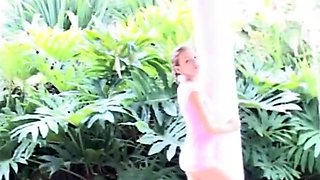 Sexy solo teen outdoors