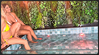 Wet Lesbians: the Shaved MILF Vs. the Hairy Brunette.