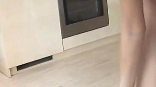 Very sexy perfect body fucking in the kitchen
