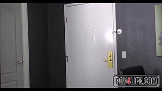 Fucking small latina teenie who was passing out flyers point of view