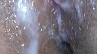 POV: Enormous Big Creampie From Cuckold Husband After My Pussy Rubbing - Milky Mari