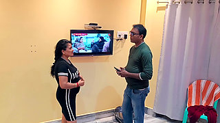 Cable Operator Doing Hardcore Sex with a Hot Tight Pussy Bhabhi When the Cable Line Came Tobe Fixed