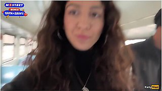 Stranger Helped Me Cum On Public Train And Walks Around Carriages With Cum On Face - Cumwalk - Katty West