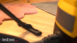 My mexican housemate vacuums naked - lesbea