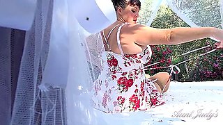 Stepmom Devon Catches You Spying On Her Outside