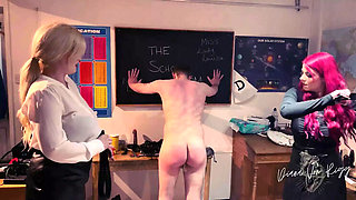 Strict Teacher Diana Von Rigg Punishes Naughty Student in School - Hard Caning & Whipping