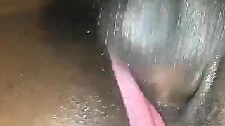 African Hottie with Small Breasts Spread Her Tight Ass and Wet Pussy