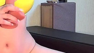 Teenager in Swimsuit After Beach Jerking off Tits and Fucking Young Pussy