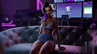 She want to pay the bill with hard sex blowjob and sofa couch sex