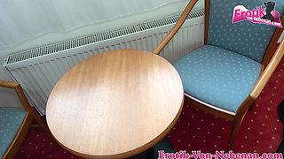 Chubby German Redhead Teen Fucks with the Handyman