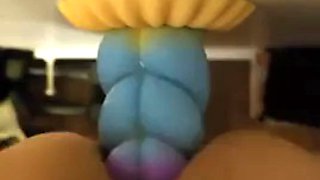 NaughtyAleena wall fucks her monster unicorn deep in her ass