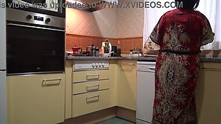 Perverted Stepmother Orders 18 Year Old Stepson To Eat Her Pussy