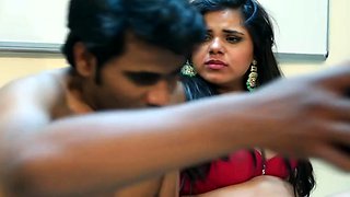 Indian pair celebrating their anniversary in bedroom