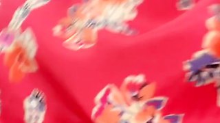 Cute amateur teen girl toying her pussy in bed on cam