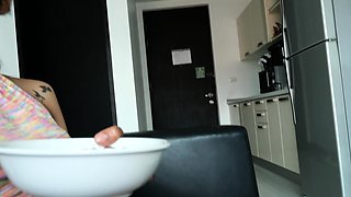 Thai GF strawberry delight and horny fuck after dick sucking