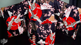 How cute do I look sucking cock in my new kimono from Anime Dakimakura Pillow?
