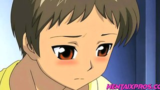Hentai  Young Virgin Boy Begs a Busty MILF for Sex