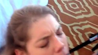 Monster Facial for Amateur in Interracial Blowjob Video