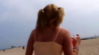Sexy solo blonde teen