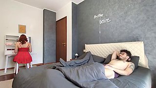POV: Sharing bed with my young slutty stepmom, CREAMPIE DIA ITA ENG SUB