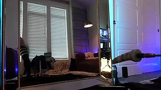 Blonde tight pussy babe solo toy fun in glamour masturbation