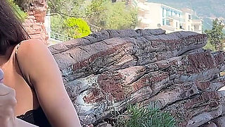 Risky Outdoor Dick Flashing on the Beach - I Took His Dick in My Hand and Helped Him Cum