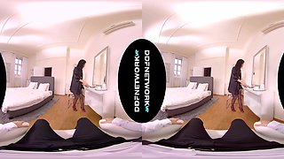 Servicing Your Mistress; Brunette Mature Boss Nylons Heels Lingerie
