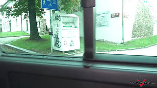 Girl with lost shoe find our van as best save solution but shes wrong