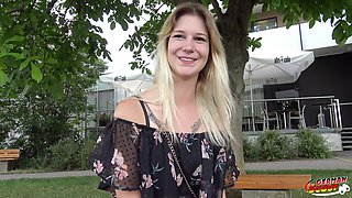 German Scout - Skinny German Teen 18 Lara Blond Pick up and Talk to First Casting Fuck