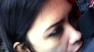 Filipina teen deepthroats in a car.