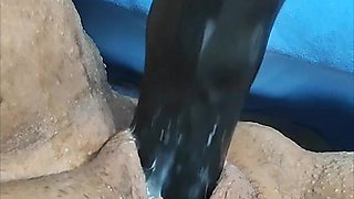 BBW Sexy Wet Hairy Pussy Gets Fucked by Sex Machine and Sucks Clit. Super Wet Orgasm!