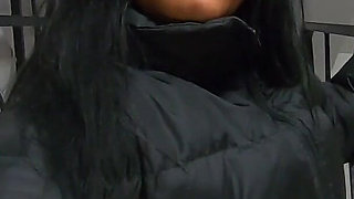 Downjacket Fetish on the Stairs Shiny Boots, Bodystockings Sensual Touch 317