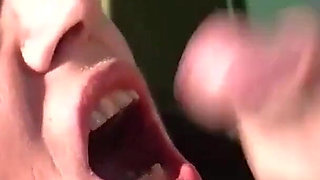 Petite milf fucking cum in mouth