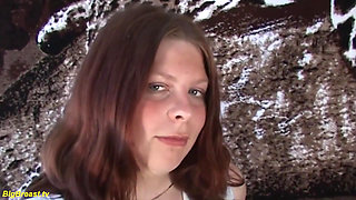 Bbw redhead bouncing and creaming her extreme monster boobs