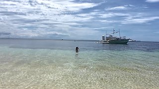 Relaxing Anus in the Soft Salty Ocean Water Before Anal Sex on the Kitchen Table