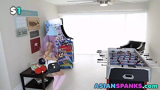 Asian gamer teenager hard hardcore monster cock - asianspanks.com