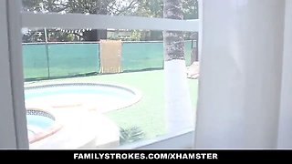 Familystrokes - bothersome step-sis blackmailed by brother