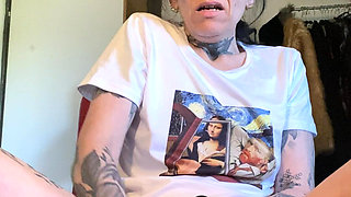 Creamy Orgasm on a Big Dildo