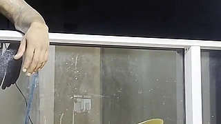 My man and I had a fuck on the balcony with the neighbors watching