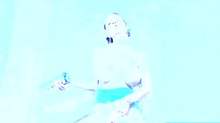 Busty latina slut gets wet