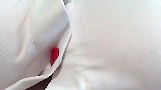 Gorgeous Big Boobs of a Nurse in Front of My Eyes Close-up. Old MILF Saggy Tits.