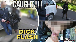 RISK LEVEL 10! Dick Flash on Street: Teacher Gives Blowjob and Swallows! CAUGHT! - MissCreamy