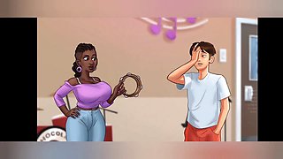 Summer saga, cartoon mom, cartoon teacher