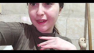 Playing with my fingers and my hairy pussy