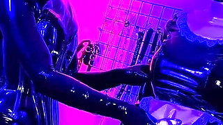 Transformed Into a Latex Kigurumi Maid