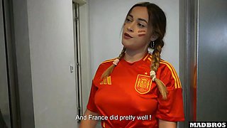 Big Ass Spanish Supporter Fucked Anal And DP In Parking Lot After Soccer Match !!!