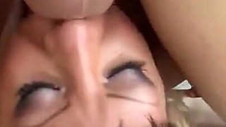 Gangbang Fun with Slut with Big Tits and Blonde Hair Getting It in Her Mouth Outdoors