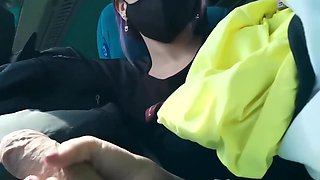 The wild girlfriend wants to get her pussy pounded right in the bus